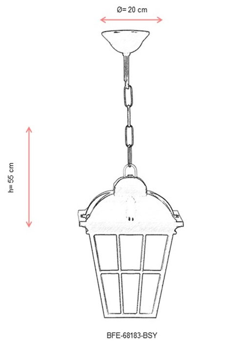 Opviq Lámpara de araña para exteriores BFE-68183-BSY Negra